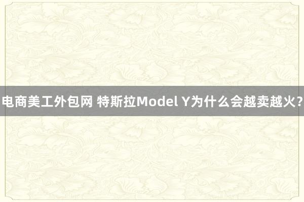 电商美工外包网 特斯拉Model Y为什么会越卖越火？